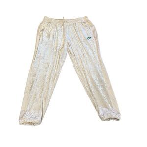 Nike Giannis ‘Freak’ Velour Pants Ivory Beige Men’s Size 2XL